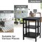 3-Tier MDF Side Table End Table Nightstand Storage 16x16x24 Inch